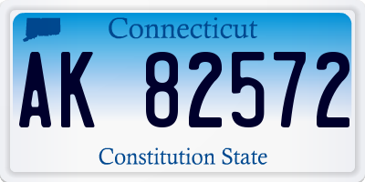 CT license plate AK82572