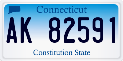 CT license plate AK82591