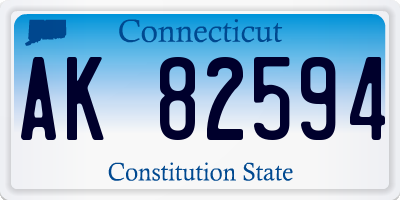 CT license plate AK82594