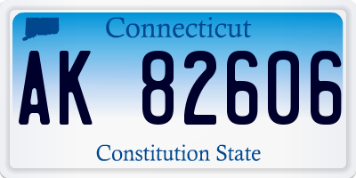 CT license plate AK82606