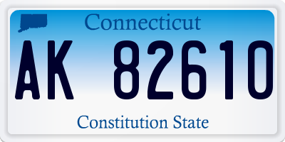 CT license plate AK82610