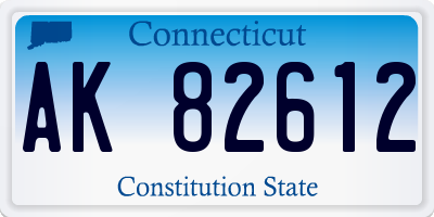 CT license plate AK82612