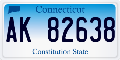 CT license plate AK82638