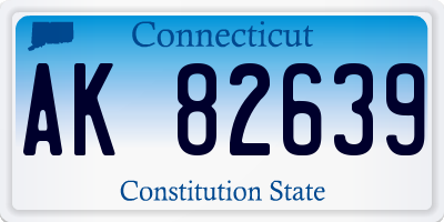 CT license plate AK82639