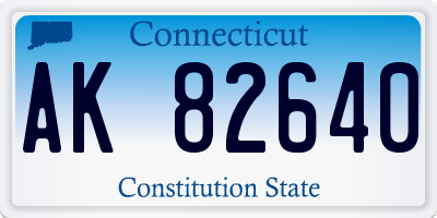 CT license plate AK82640