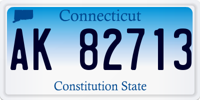CT license plate AK82713