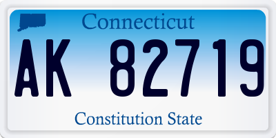 CT license plate AK82719