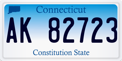 CT license plate AK82723