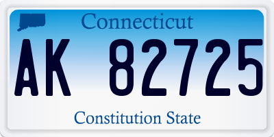 CT license plate AK82725