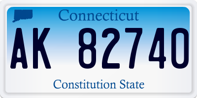 CT license plate AK82740