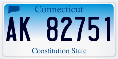 CT license plate AK82751