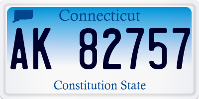 CT license plate AK82757