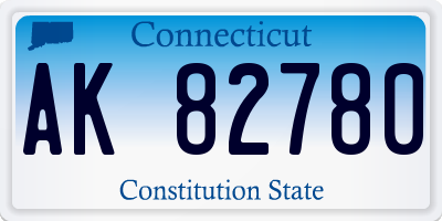 CT license plate AK82780