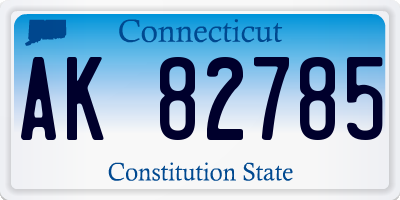 CT license plate AK82785
