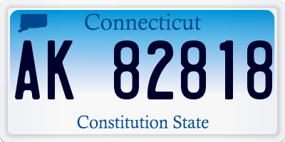 CT license plate AK82818