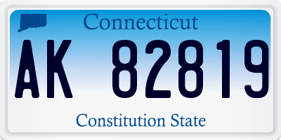 CT license plate AK82819