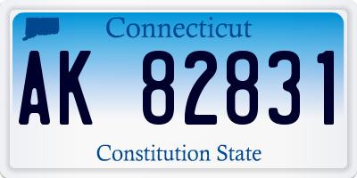 CT license plate AK82831