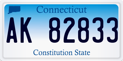 CT license plate AK82833