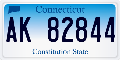 CT license plate AK82844