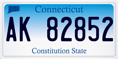 CT license plate AK82852