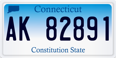 CT license plate AK82891