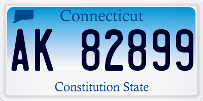 CT license plate AK82899