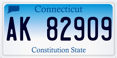 CT license plate AK82909