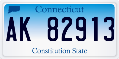 CT license plate AK82913