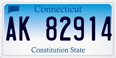 CT license plate AK82914