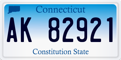 CT license plate AK82921