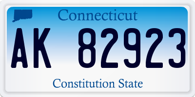 CT license plate AK82923