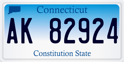 CT license plate AK82924
