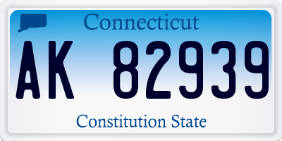 CT license plate AK82939