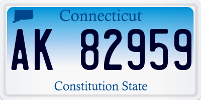 CT license plate AK82959