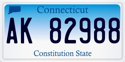 CT license plate AK82988