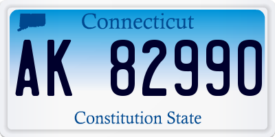 CT license plate AK82990