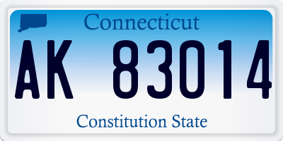 CT license plate AK83014
