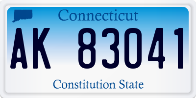 CT license plate AK83041