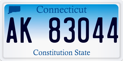 CT license plate AK83044