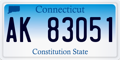 CT license plate AK83051