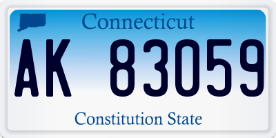 CT license plate AK83059