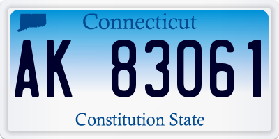 CT license plate AK83061