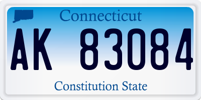 CT license plate AK83084