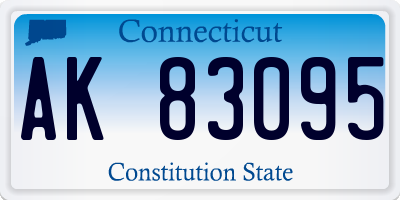 CT license plate AK83095