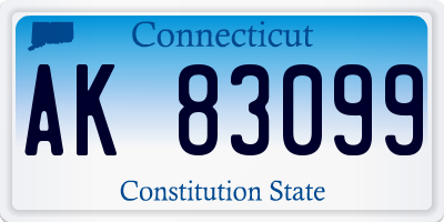 CT license plate AK83099