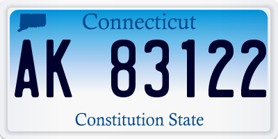 CT license plate AK83122