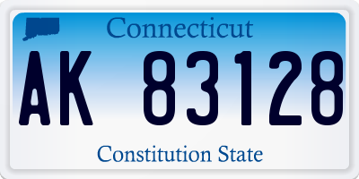 CT license plate AK83128
