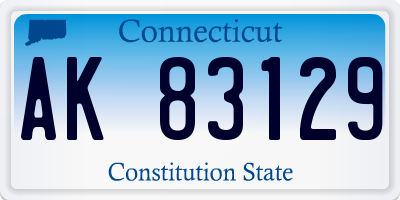 CT license plate AK83129