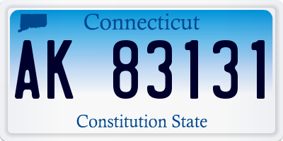 CT license plate AK83131