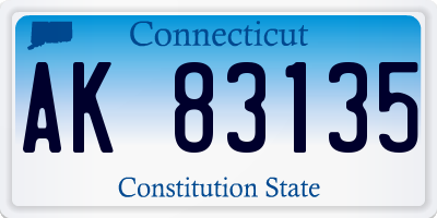 CT license plate AK83135